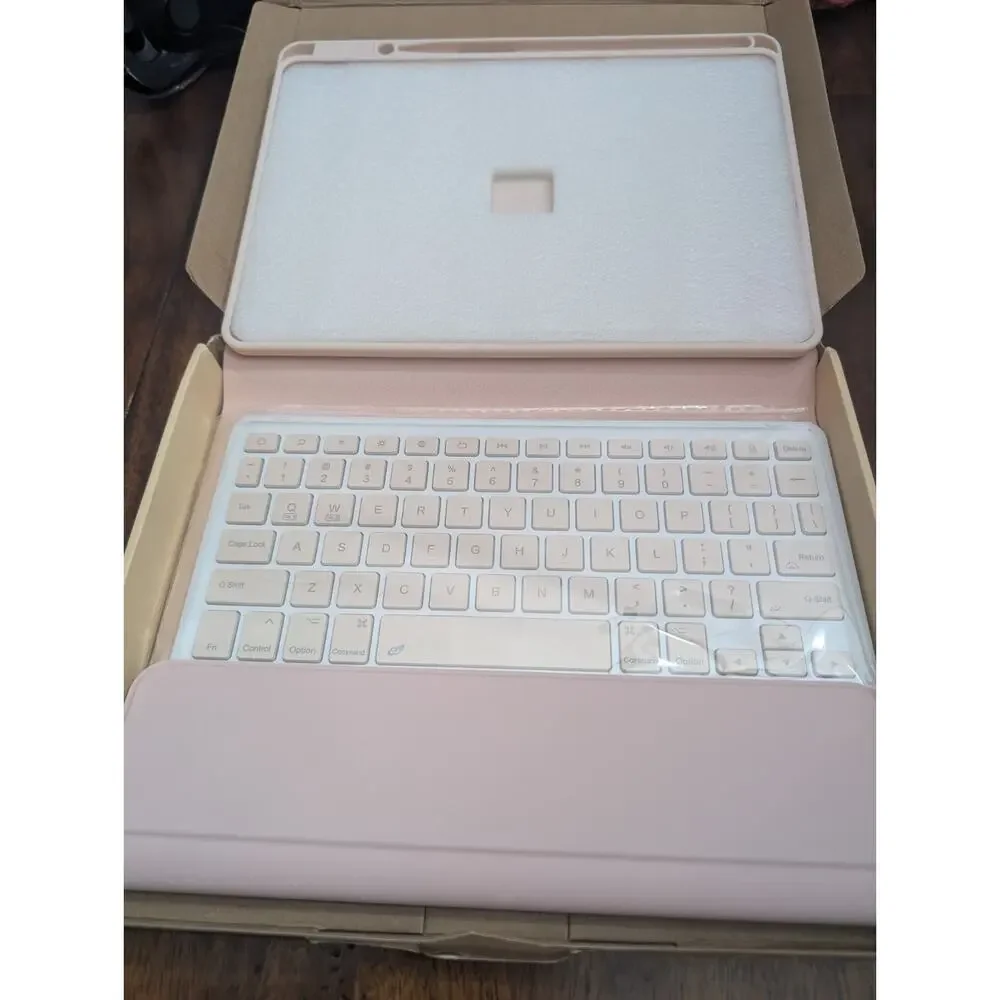 Keyboard Case for iPad Air 11 inch Case with Trackpad Wireless Bluetooth - Pink